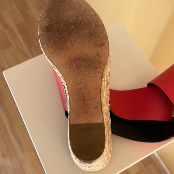 Celine Bright Red Wedges, size 38 - Picture 6 of 6